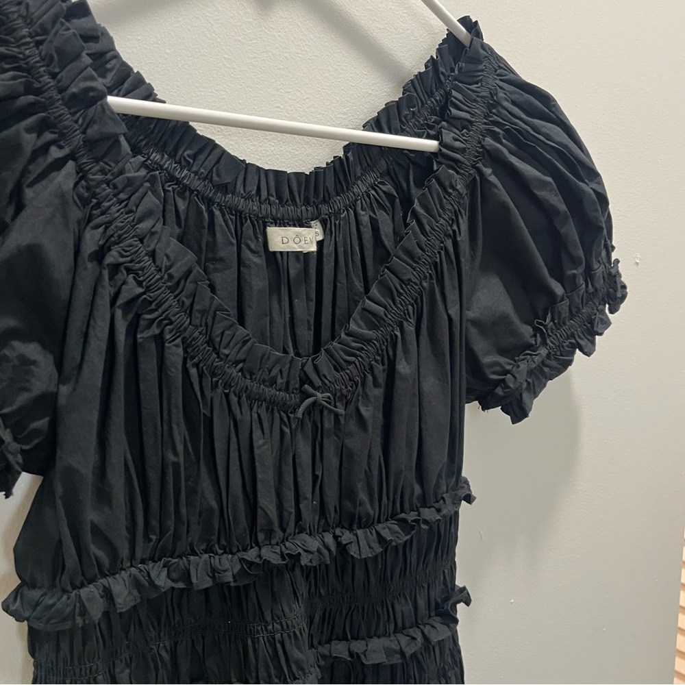 DÔEN Leanne Dress Black XS 100% Organic Cotton - Picture 8 of 15